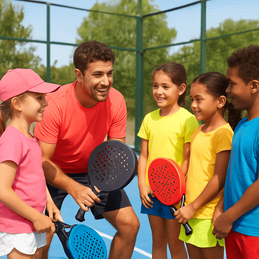 Coach with kids